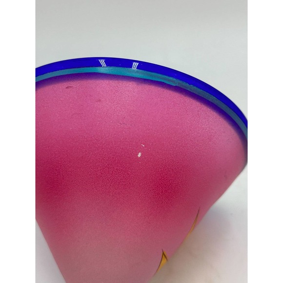 Mexican Sun and Moon Hand Painted Mouth Blown Martini Margarita Glass - Picture 4 of 7